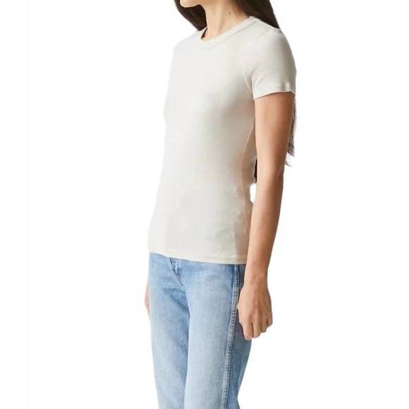 NEW MICHAEL STARS fallon shine tee in cement - Picture 2 of 3